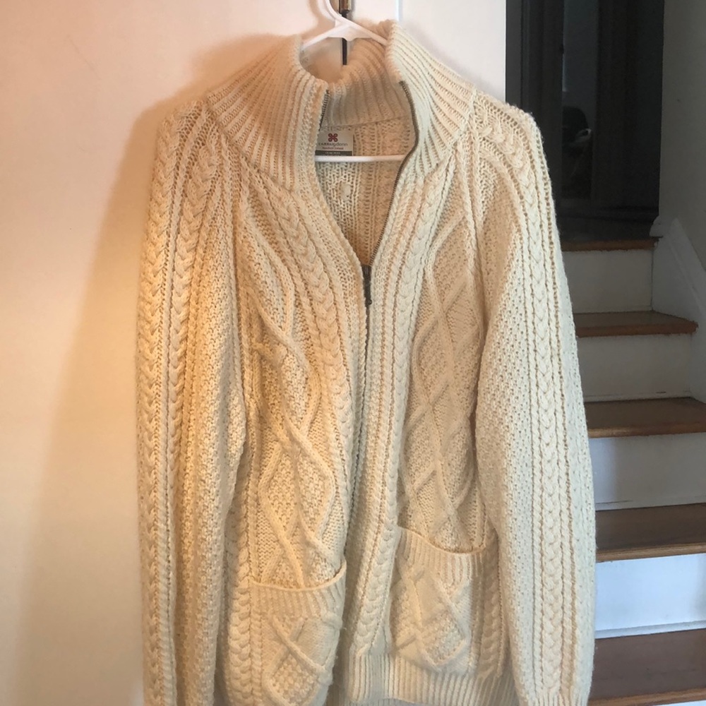 Authentic handmade zippered sweater from Ireland